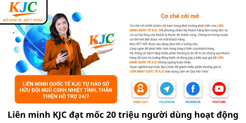 Liên minh KJC đạt mốc 20 triệu người dùng hoạt động